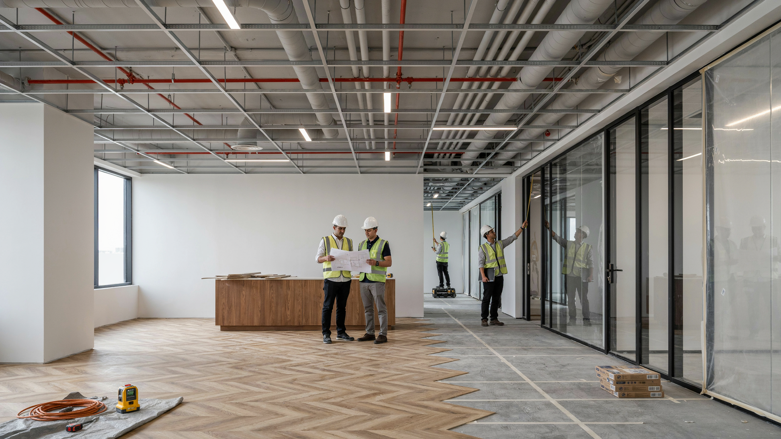 Corporate interior execution and site management
